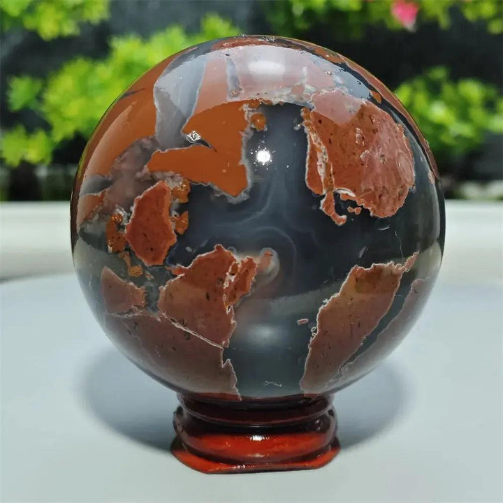 UV Reactive Football Agate Crystal Sphere