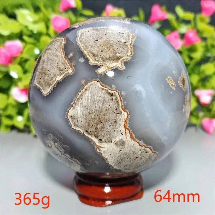 UV Reactive Football Agate Crystal Sphere