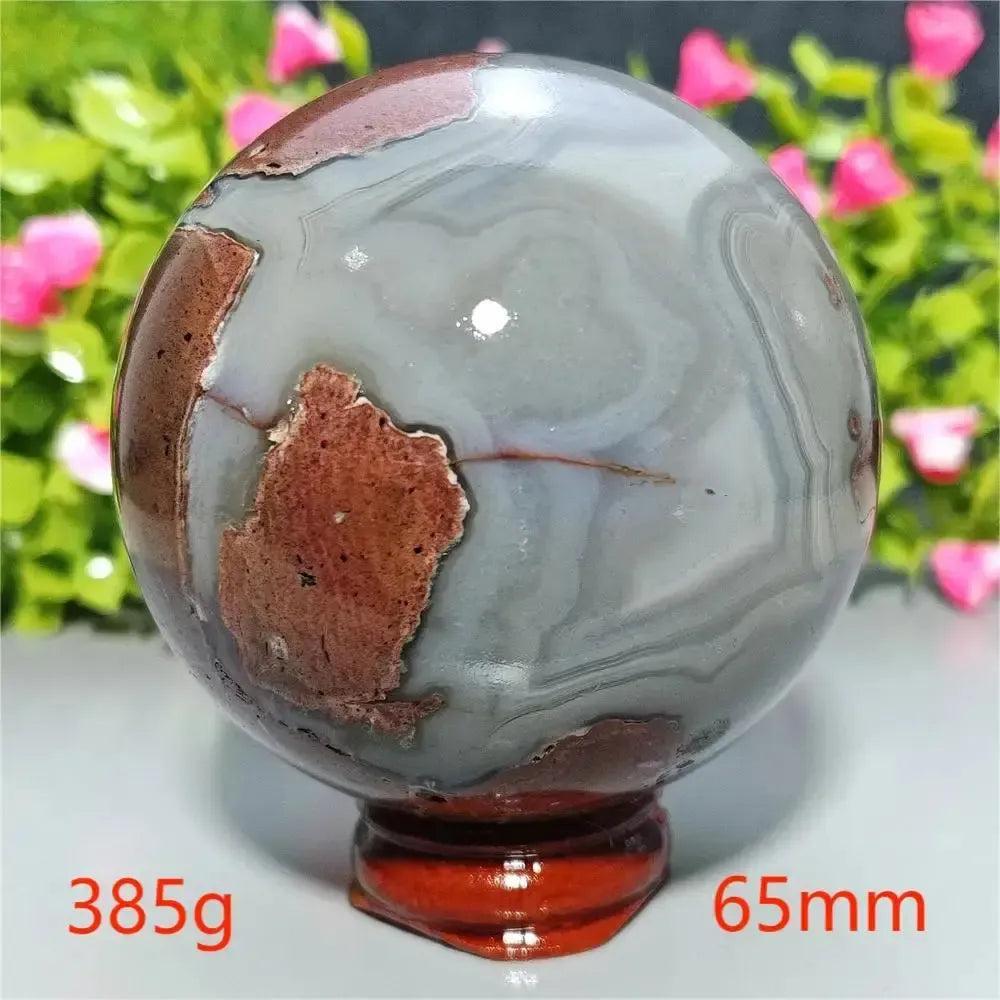 UV Reactive Football Agate Crystal Sphere