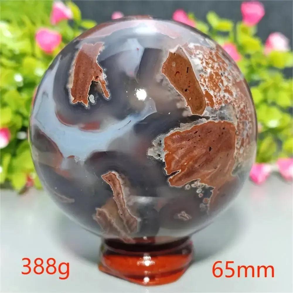 UV Reactive Football Agate Crystal Sphere