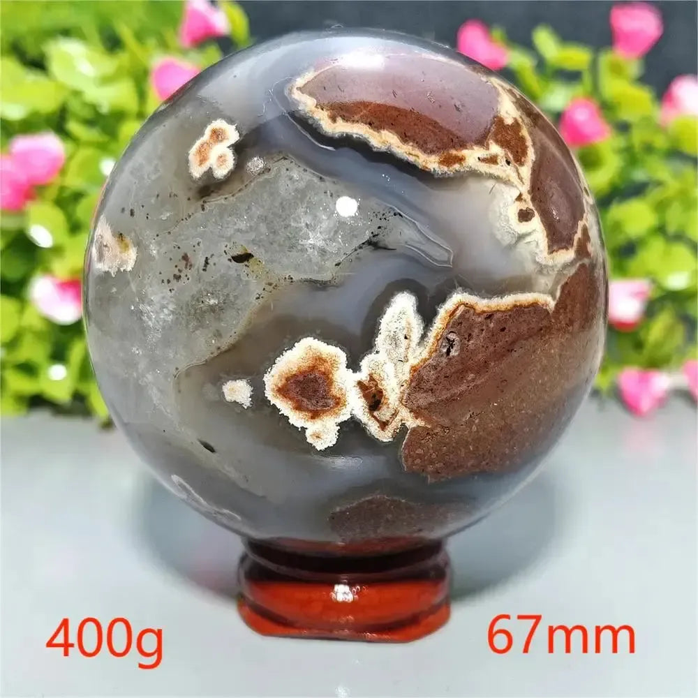 UV Reactive Football Agate Crystal Sphere-Spheres-Ali-Football Agate-A14 400g-Crystal Destiny
