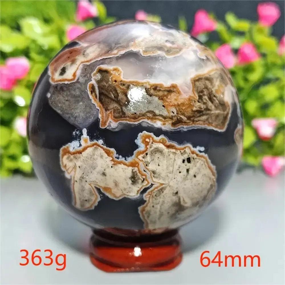 UV Reactive Football Agate Crystal Sphere