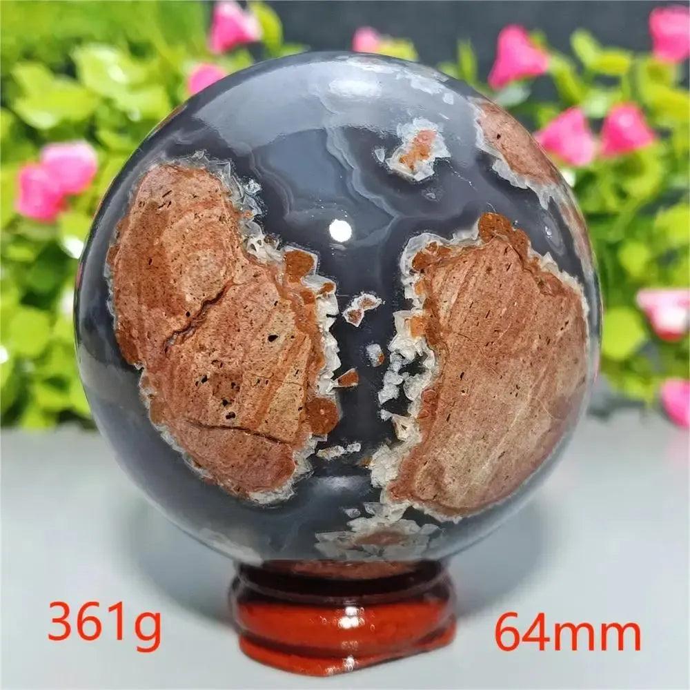 UV Reactive Football Agate Crystal Sphere