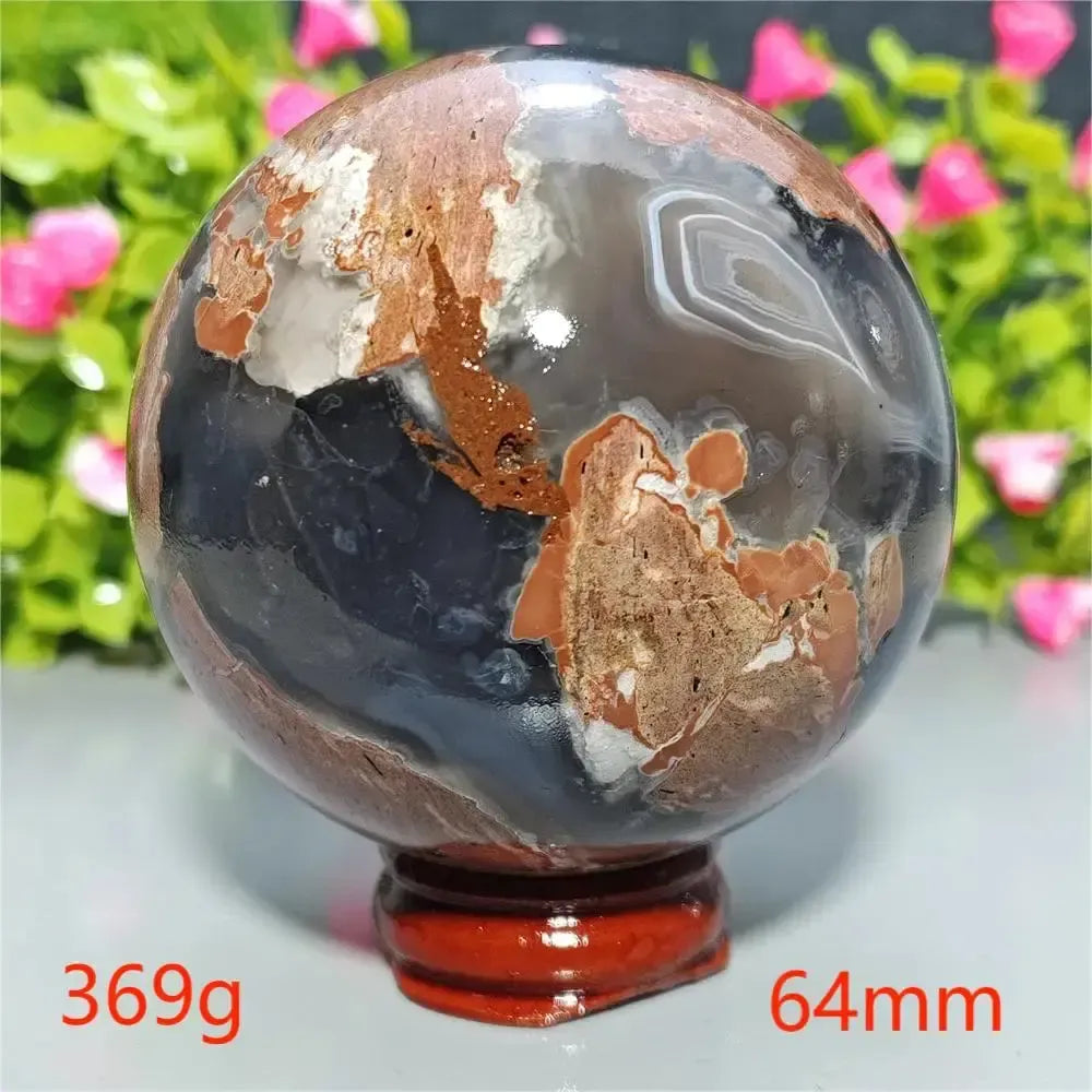UV Reactive Football Agate Crystal Sphere-Spheres-Ali-Football Agate-A17 369g-Crystal Destiny