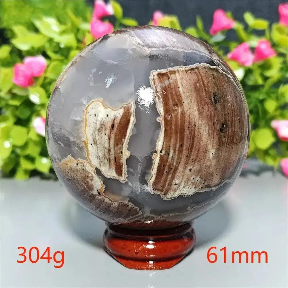 UV Reactive Football Agate Crystal Sphere