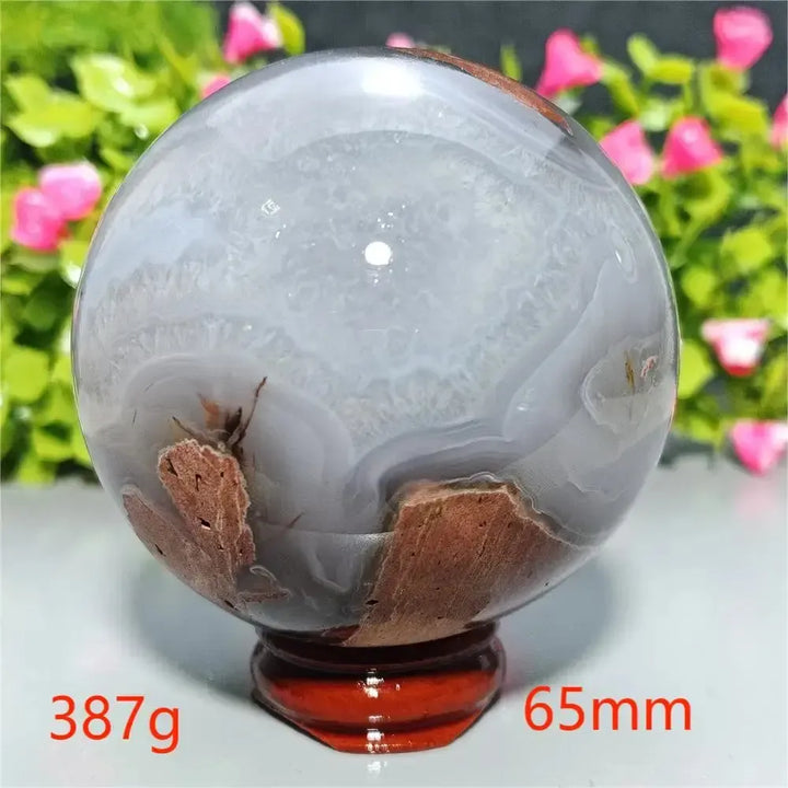 UV Reactive Football Agate Crystal Sphere-Spheres-Ali-Football Agate-A20 387g-Crystal Destiny