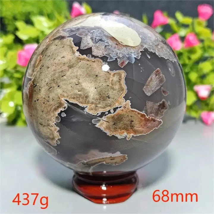 UV Reactive Football Agate Crystal Sphere