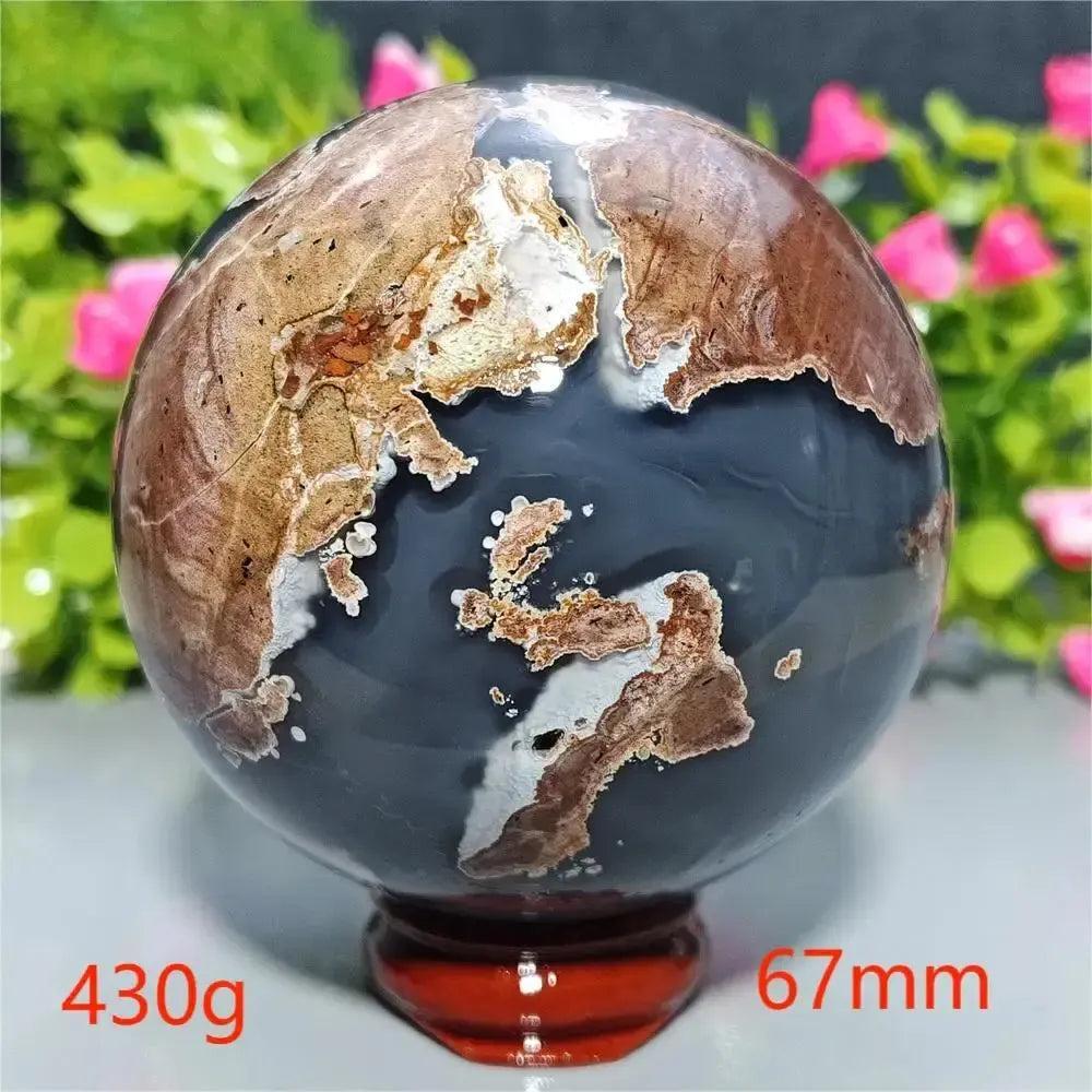 UV Reactive Football Agate Crystal Sphere