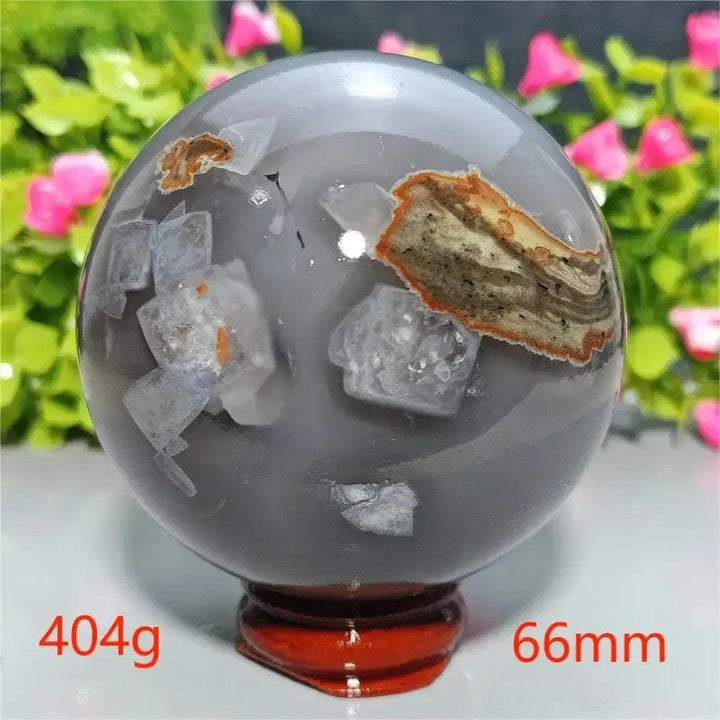 UV Reactive Football Agate Crystal Sphere