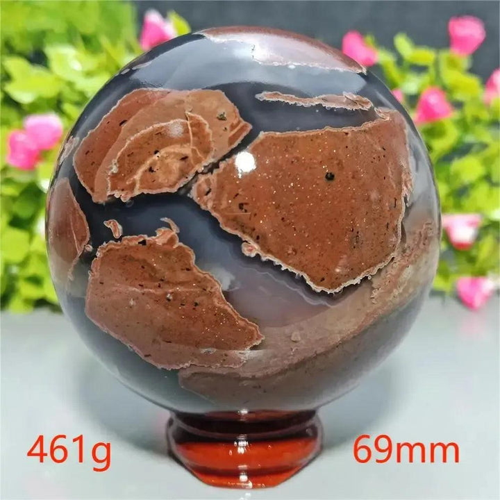 UV Reactive Football Agate Crystal Sphere