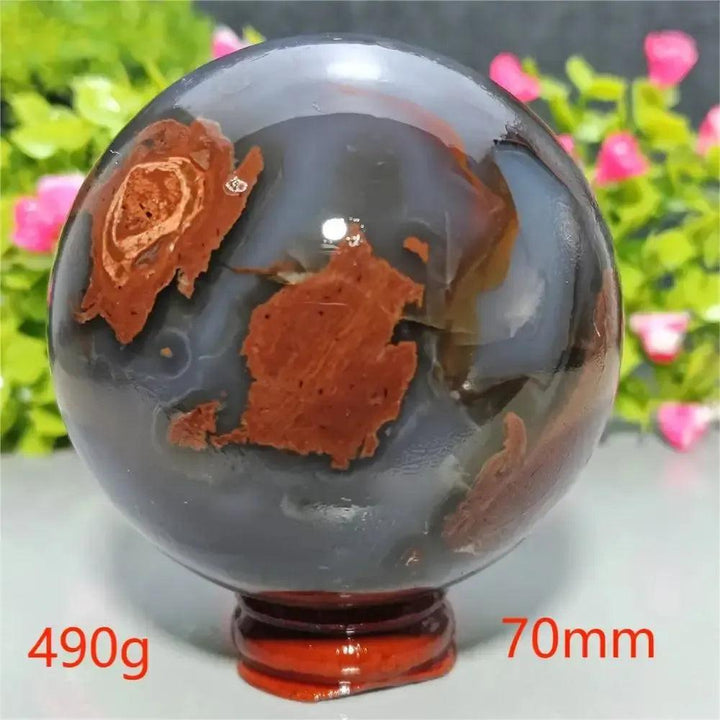 UV Reactive Football Agate Crystal Sphere