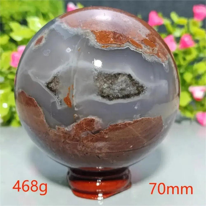 UV Reactive Football Agate Crystal Sphere