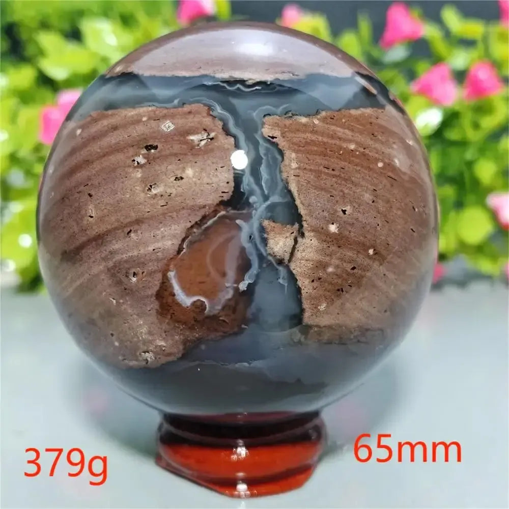 UV Reactive Football Agate Crystal Sphere-Spheres-Ali-Football Agate-A29 379g-Crystal Destiny