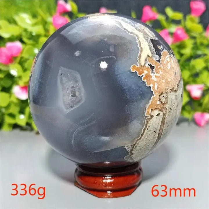 UV Reactive Football Agate Crystal Sphere