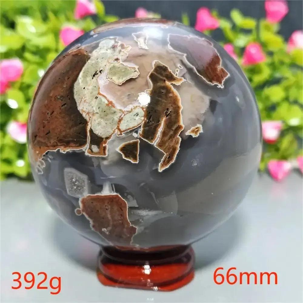 UV Reactive Football Agate Crystal Sphere