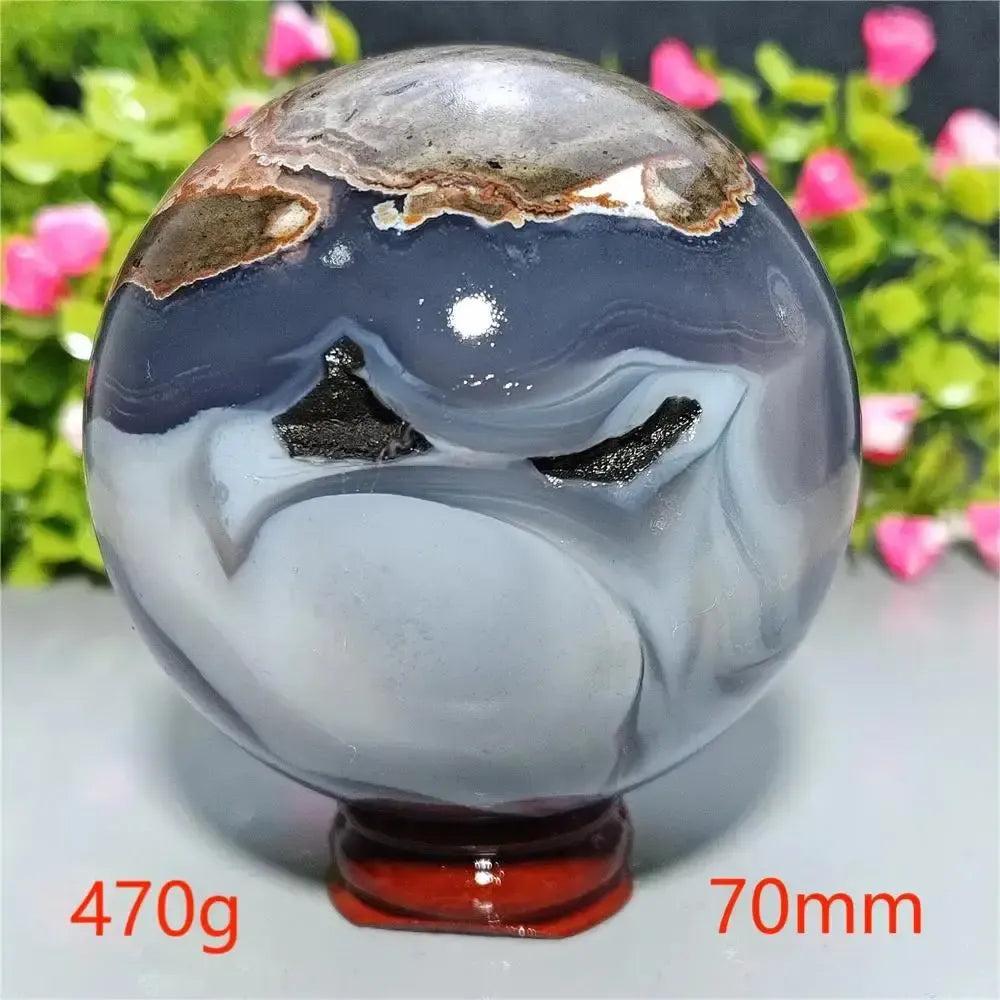 UV Reactive Football Agate Crystal Sphere