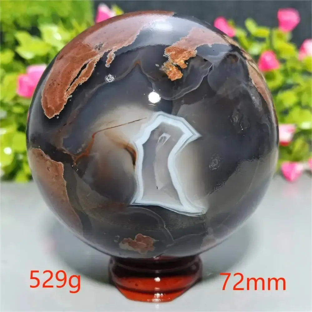 UV Reactive Football Agate Crystal Sphere-Spheres-Ali-Football Agate-A33 529g-Crystal Destiny