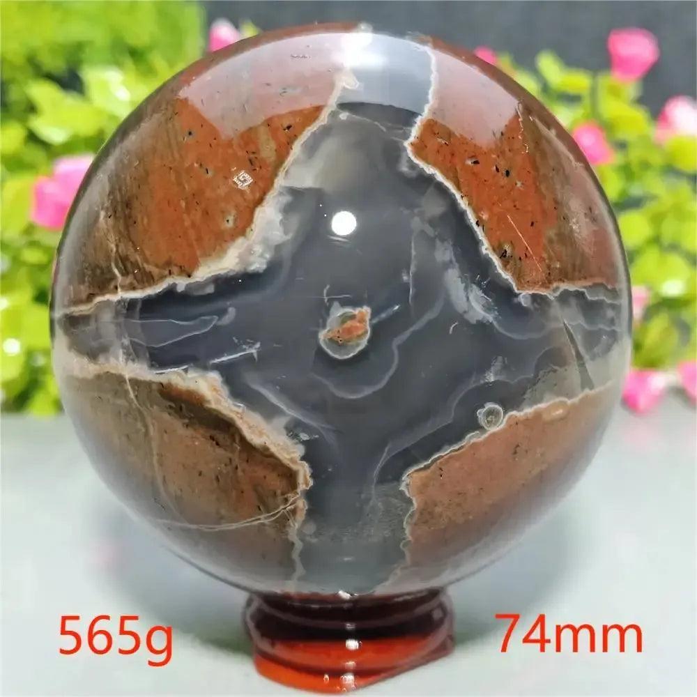 UV Reactive Football Agate Crystal Sphere