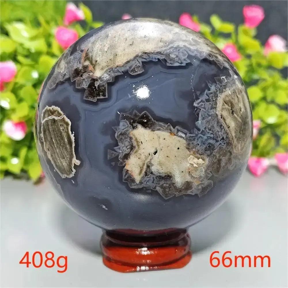 UV Reactive Football Agate Crystal Sphere
