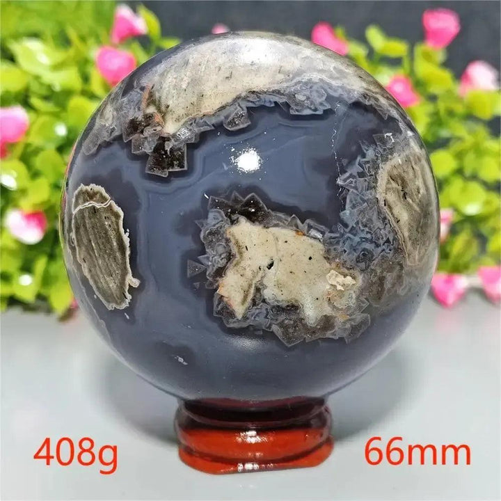 UV Reactive Football Agate Crystal Sphere