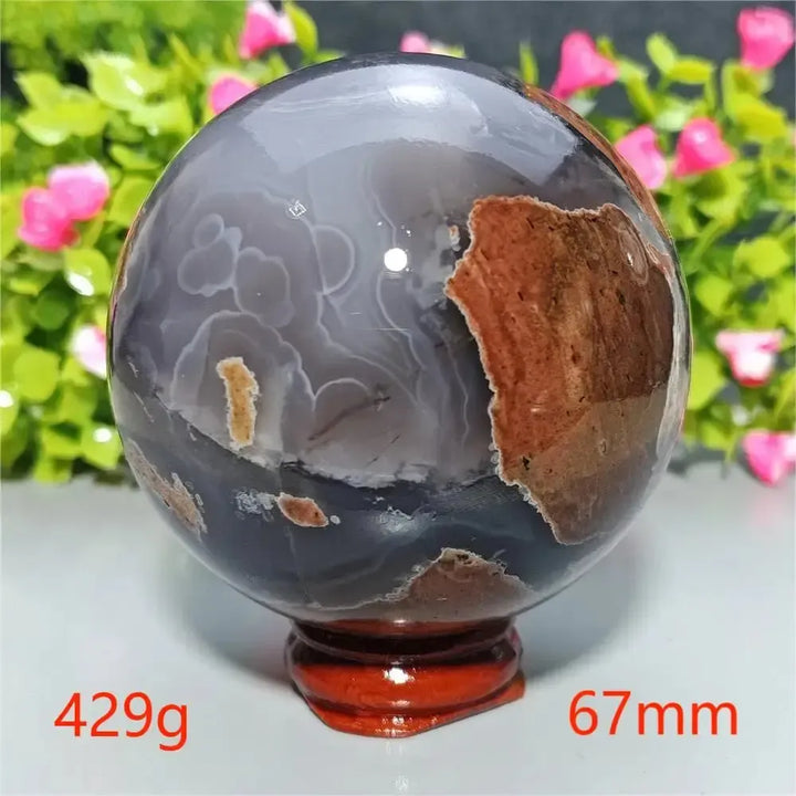 UV Reactive Football Agate Crystal Sphere-Spheres-Ali-Football Agate-A9 429g-Crystal Destiny