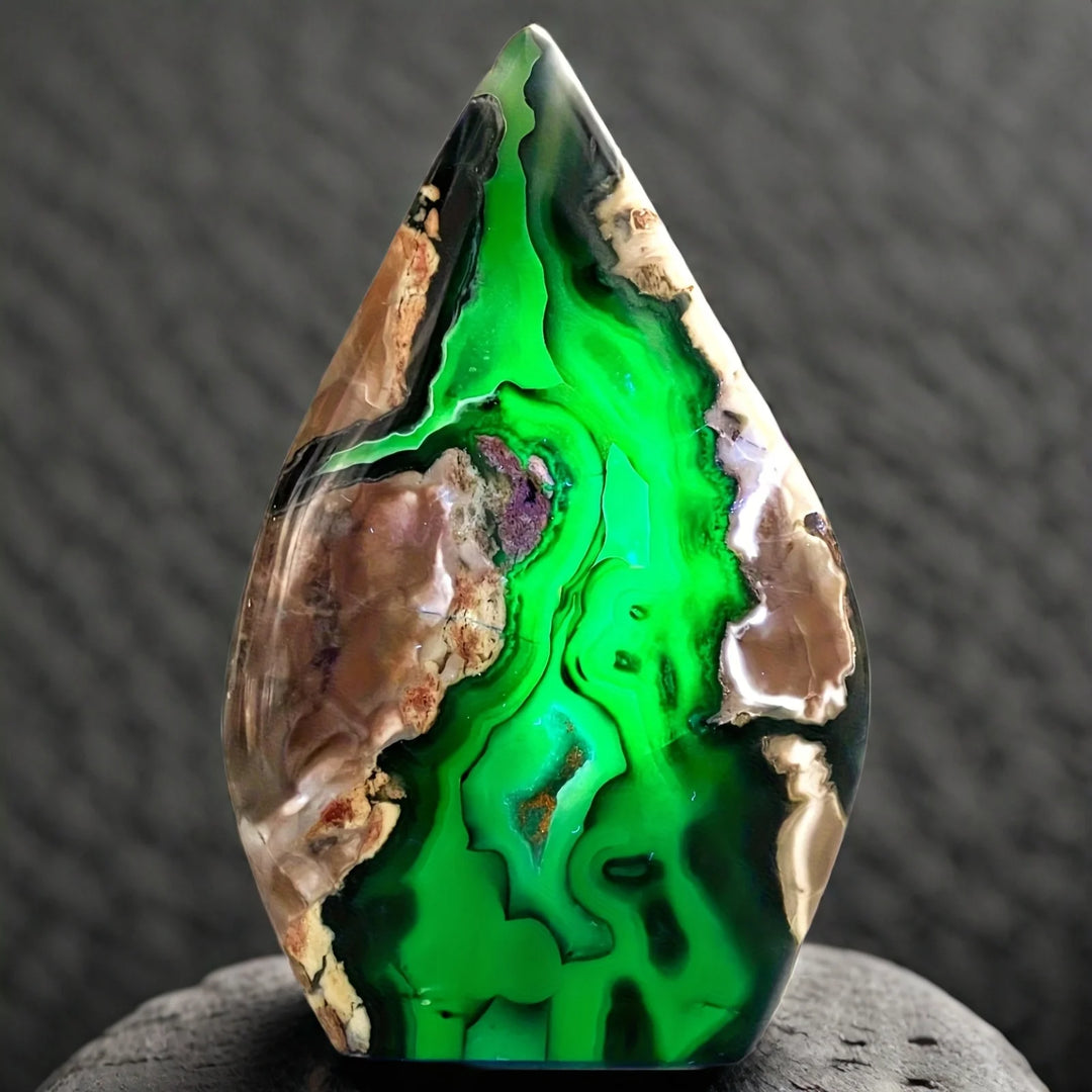 UV Reactive Volcanic Agate Flame Freeform-Freeforms-Crystal Destiny-Volcano Agate-50-100g-Crystal Destiny