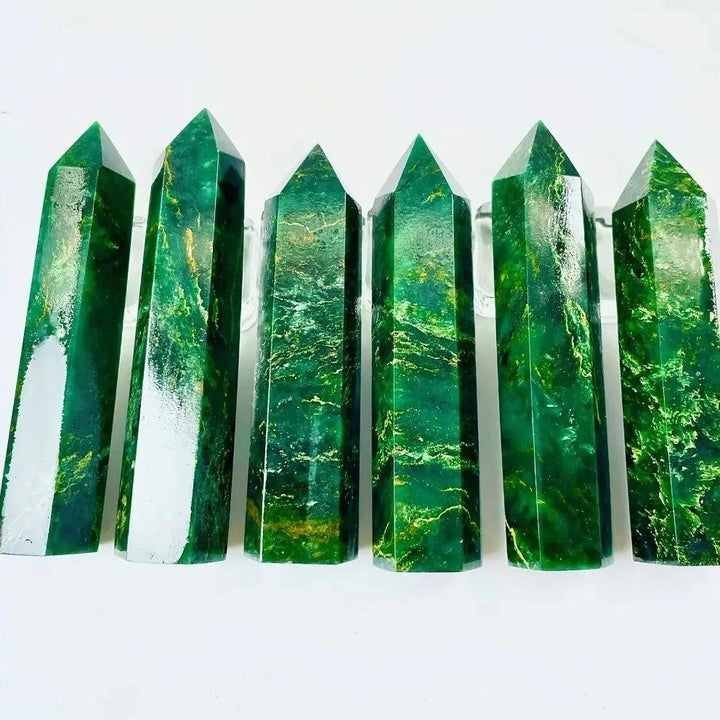 Verdite Crystal Polished Single Point Tower