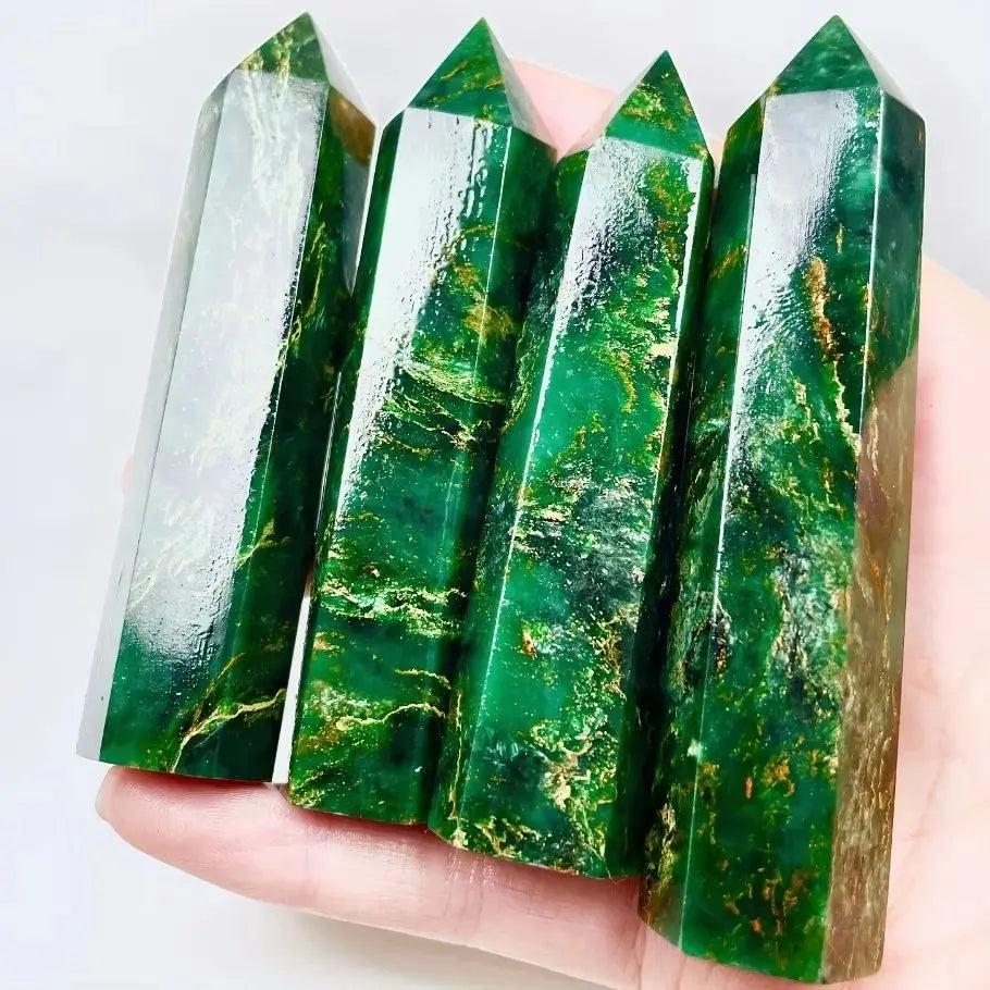 Verdite Crystal Polished Single Point Tower