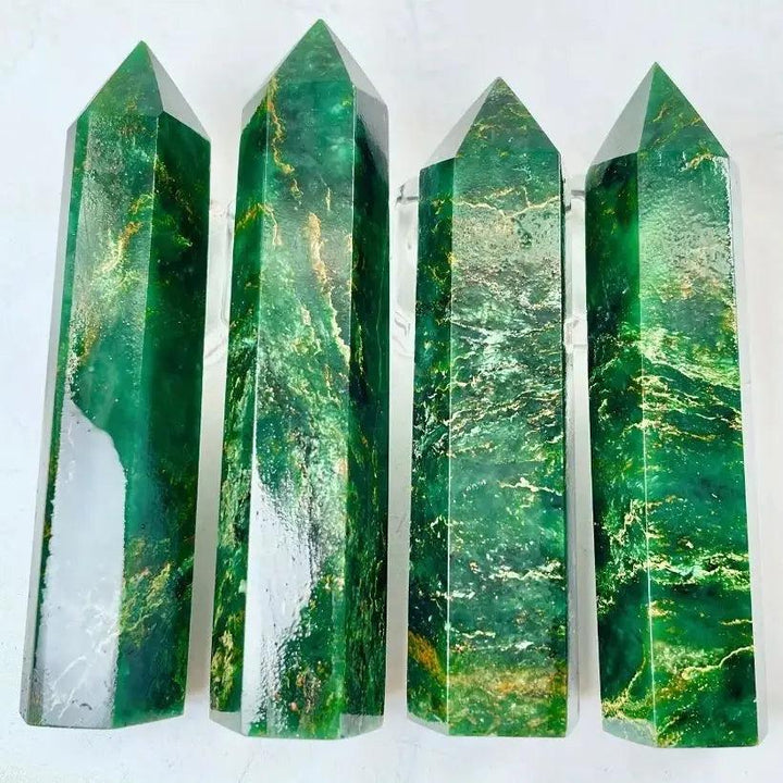 Verdite Crystal Polished Single Point Tower