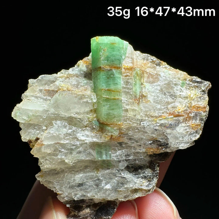 Natural verdite mineral specimen with a deep green crystal point on a raw, textured base for grounding and heart chakra.