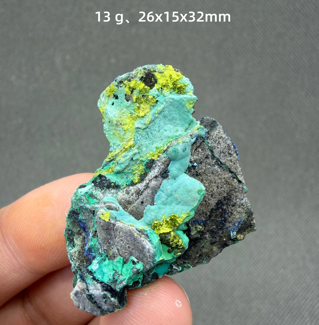 Volborthite with Malachite Mineral Specimen