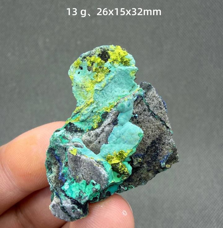 Volborthite with Malachite Mineral Specimen