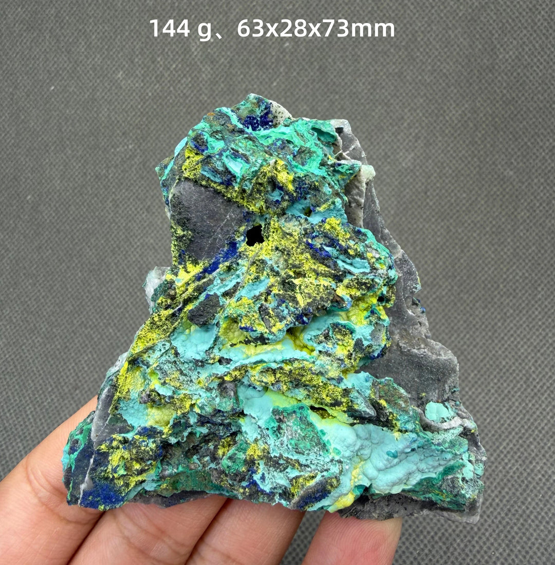 Volborthite with Malachite Mineral Specimen