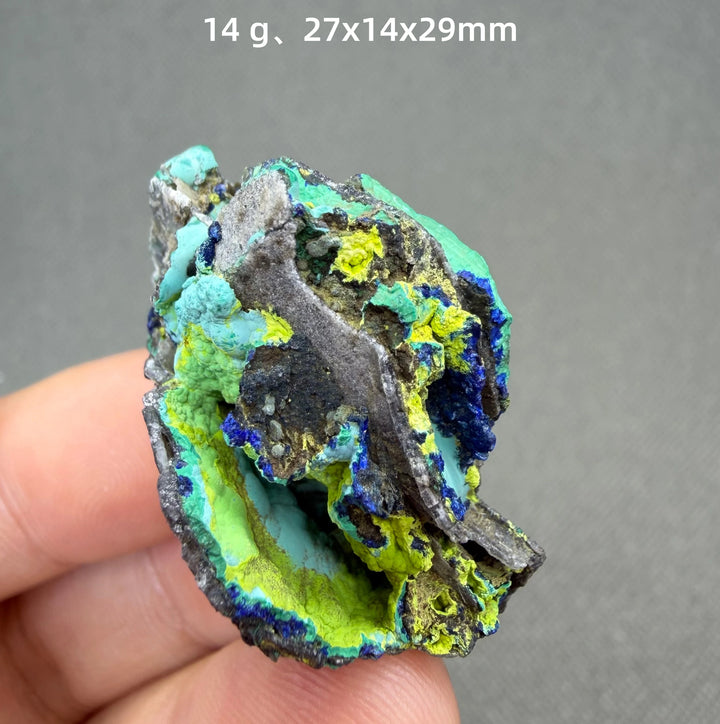 Volborthite with Malachite Mineral Specimen