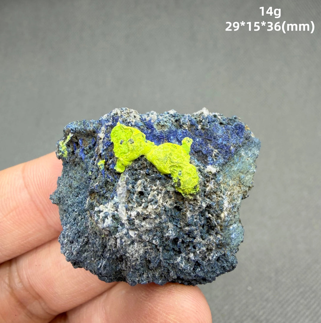Volborthite with Malachite Mineral Specimen
