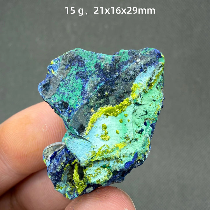Volborthite with Malachite Mineral Specimen