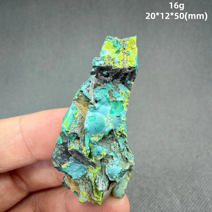 Volborthite with Malachite Mineral Specimen
