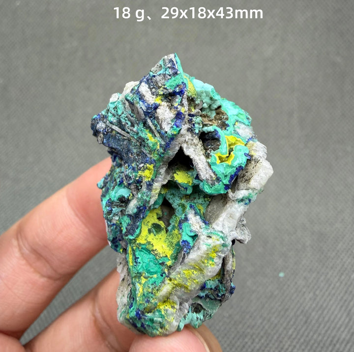 Volborthite with Malachite Mineral Specimen