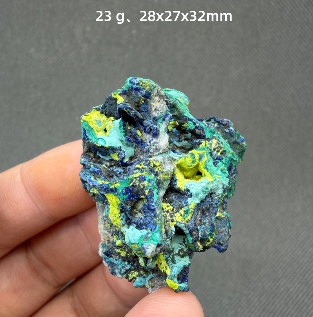 Volborthite with Malachite Mineral Specimen