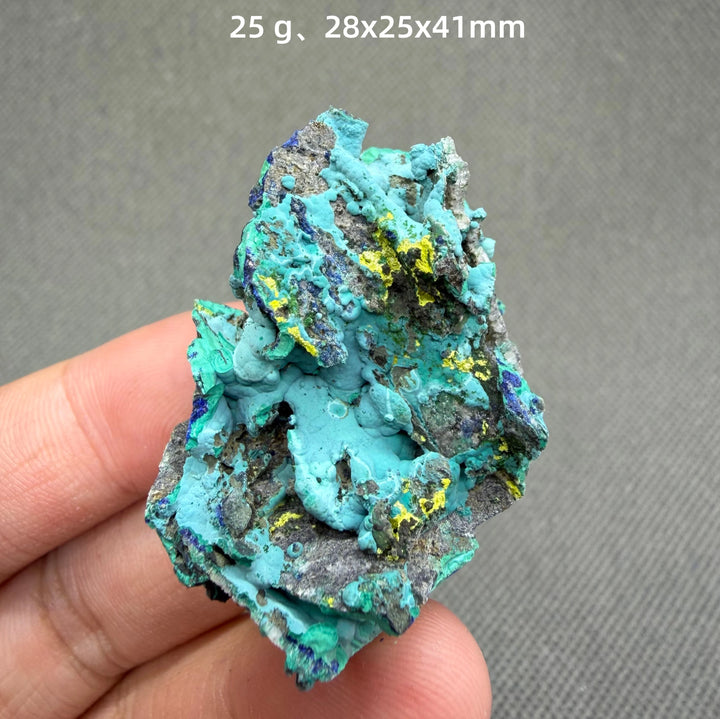 Volborthite with Malachite Mineral Specimen