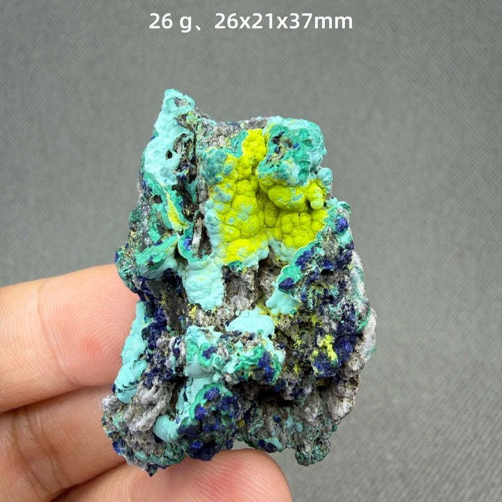 Volborthite with Malachite Mineral Specimen
