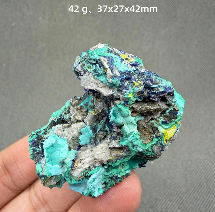 Volborthite with Malachite Mineral Specimen