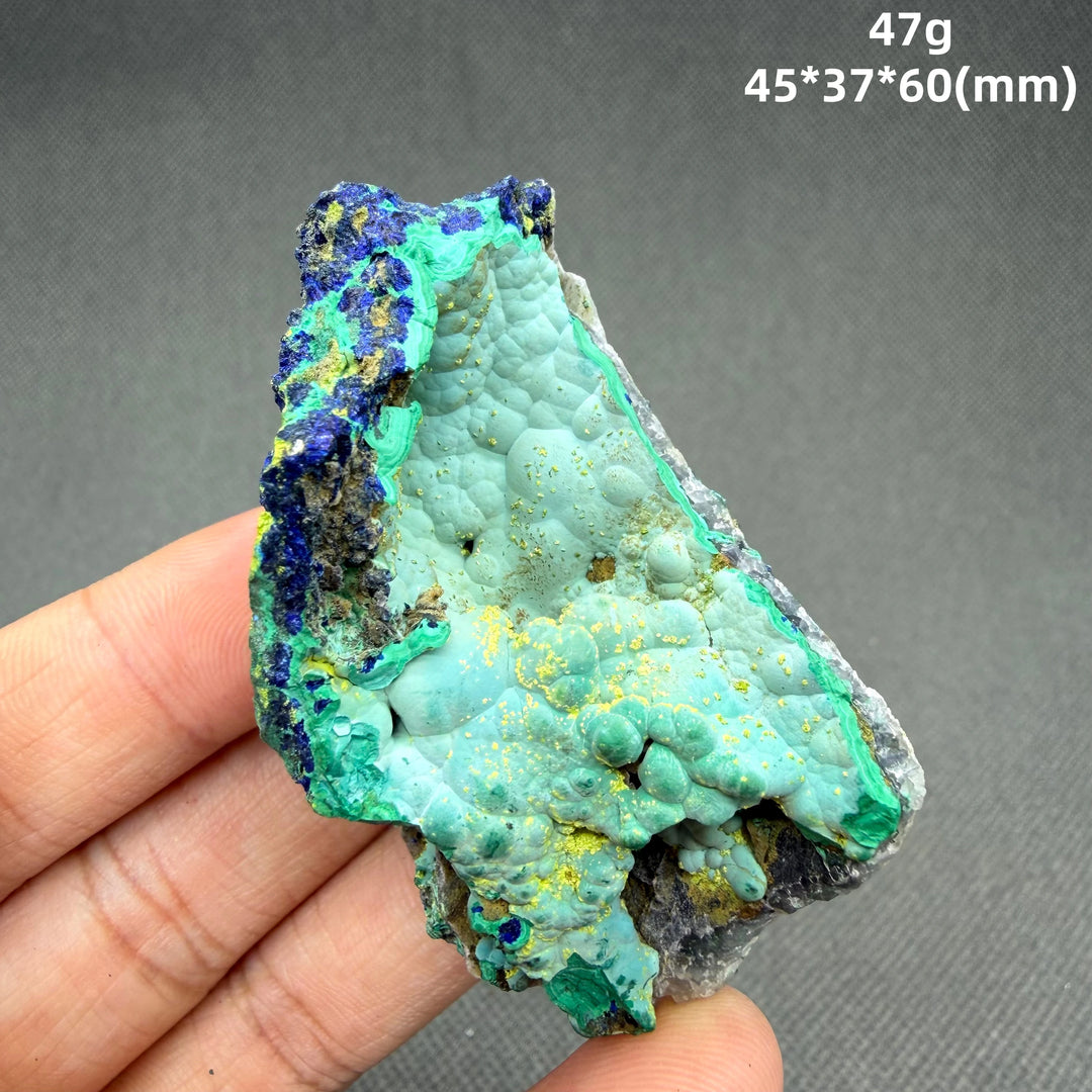 Volborthite with Malachite Mineral Specimen