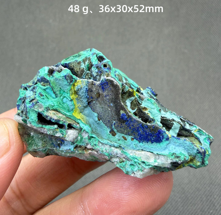 Volborthite with Malachite Mineral Specimen