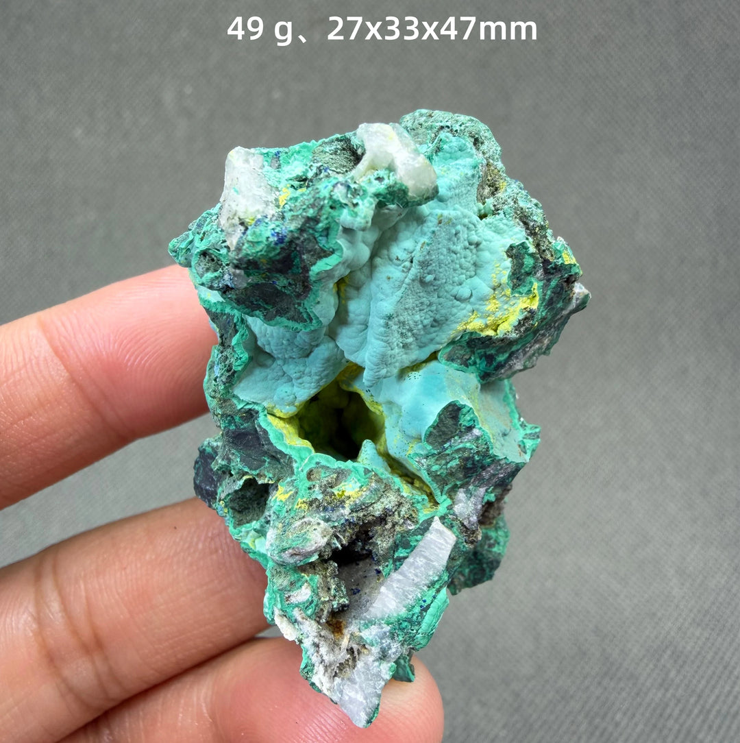 Volborthite with Malachite Mineral Specimen