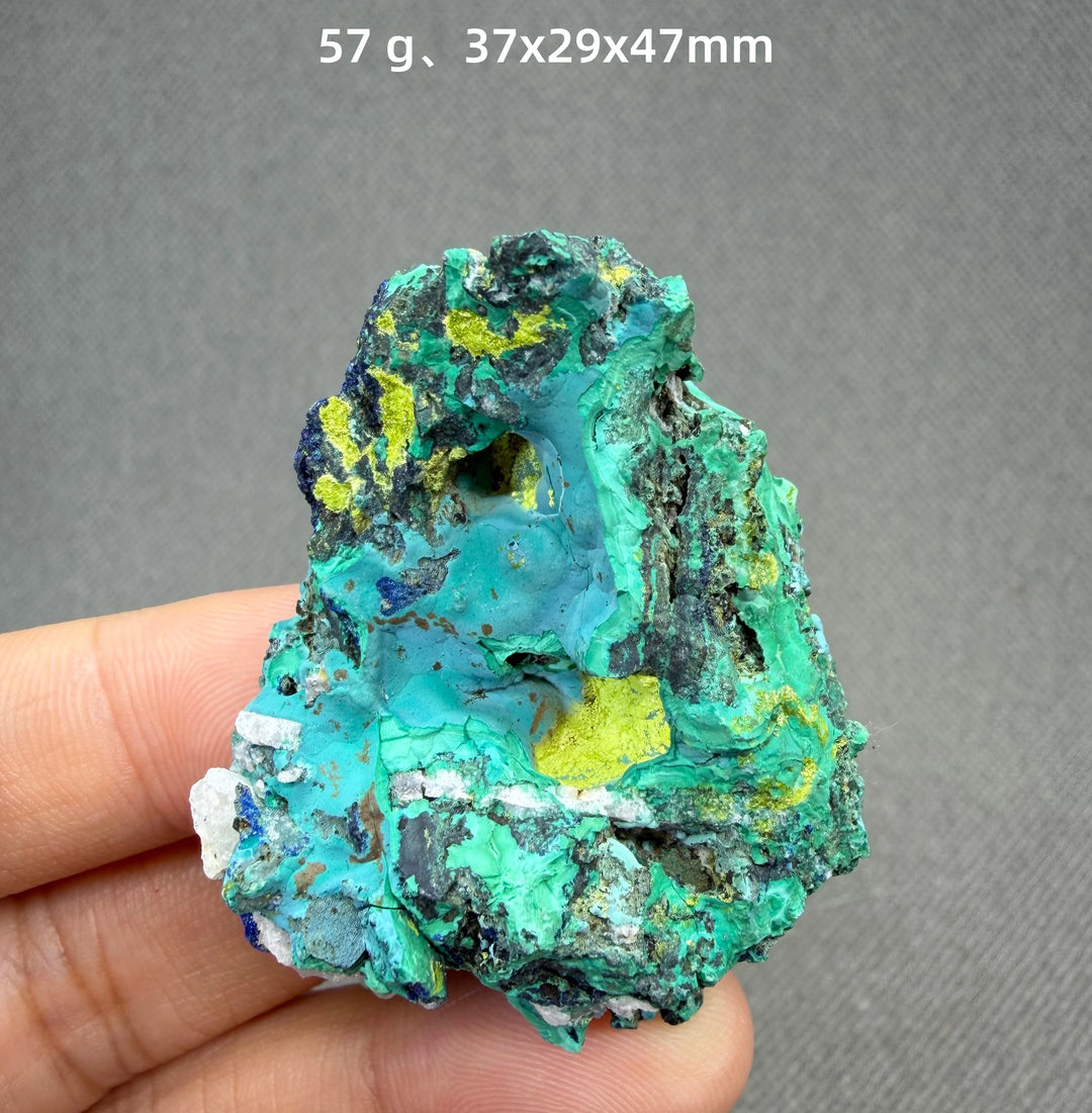 Volborthite with Malachite Mineral Specimen