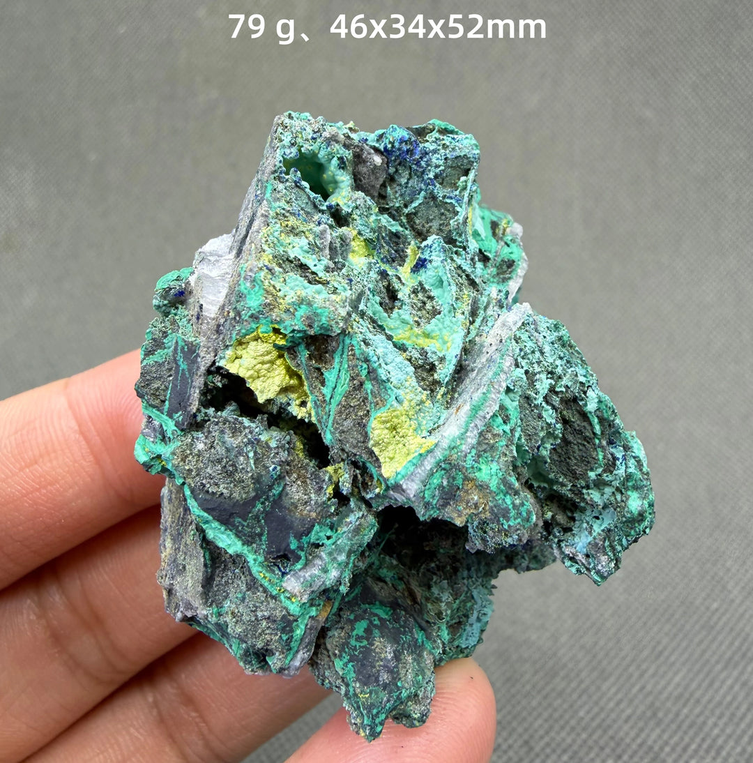 Volborthite with Malachite Mineral Specimen