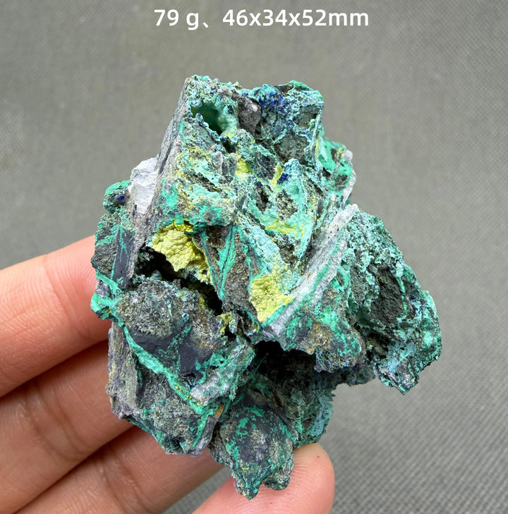 Volborthite with Malachite Mineral Specimen