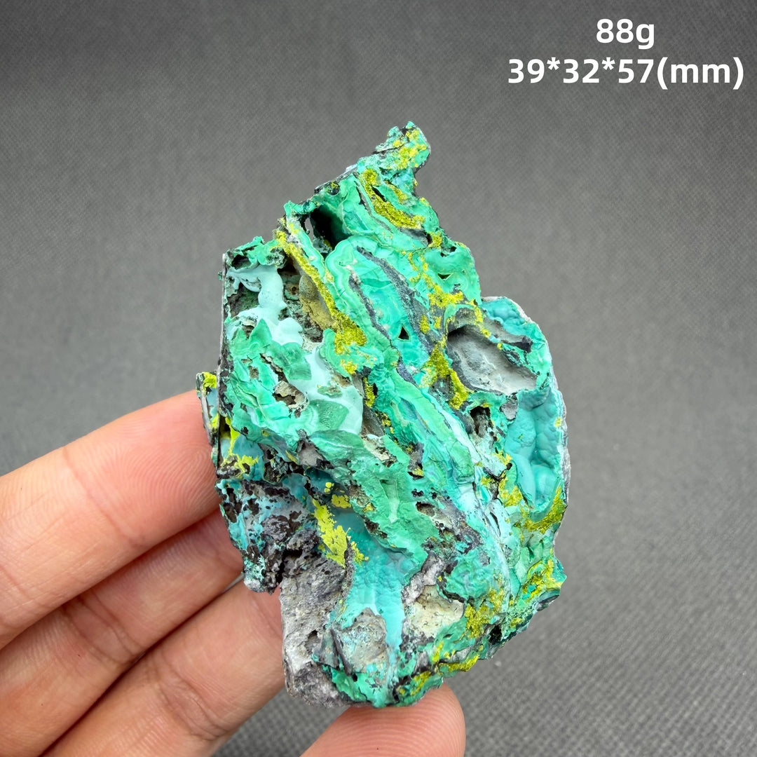Volborthite with Malachite Mineral Specimen