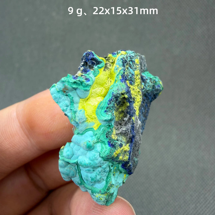 Volborthite with Malachite Mineral Specimen